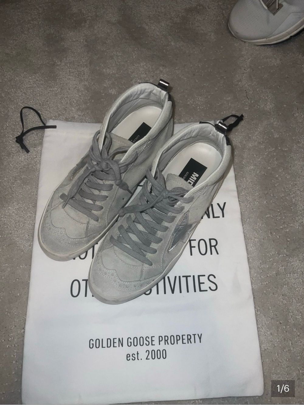 Golden Goose Gray Suede Low-Top Sneakers